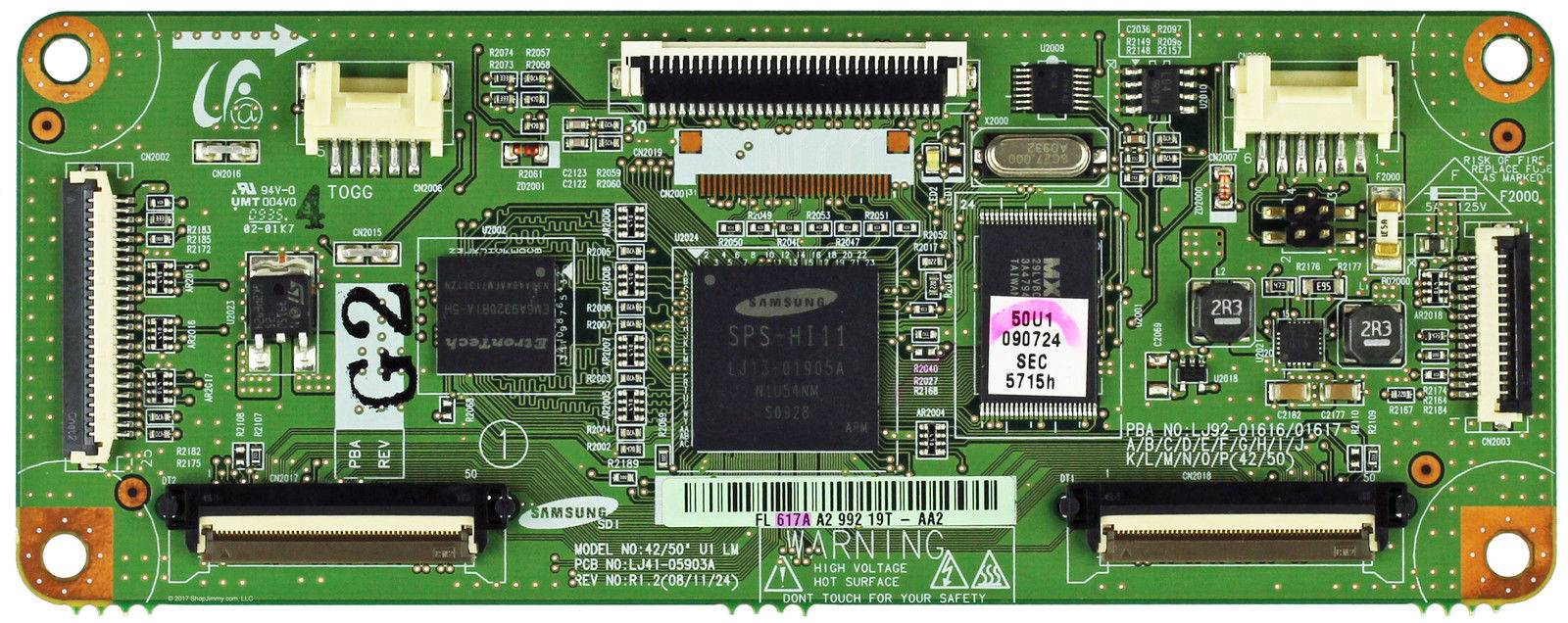 Samsung BN96-09739A (LJ92-01617A) Main Logic CTRL Board tested